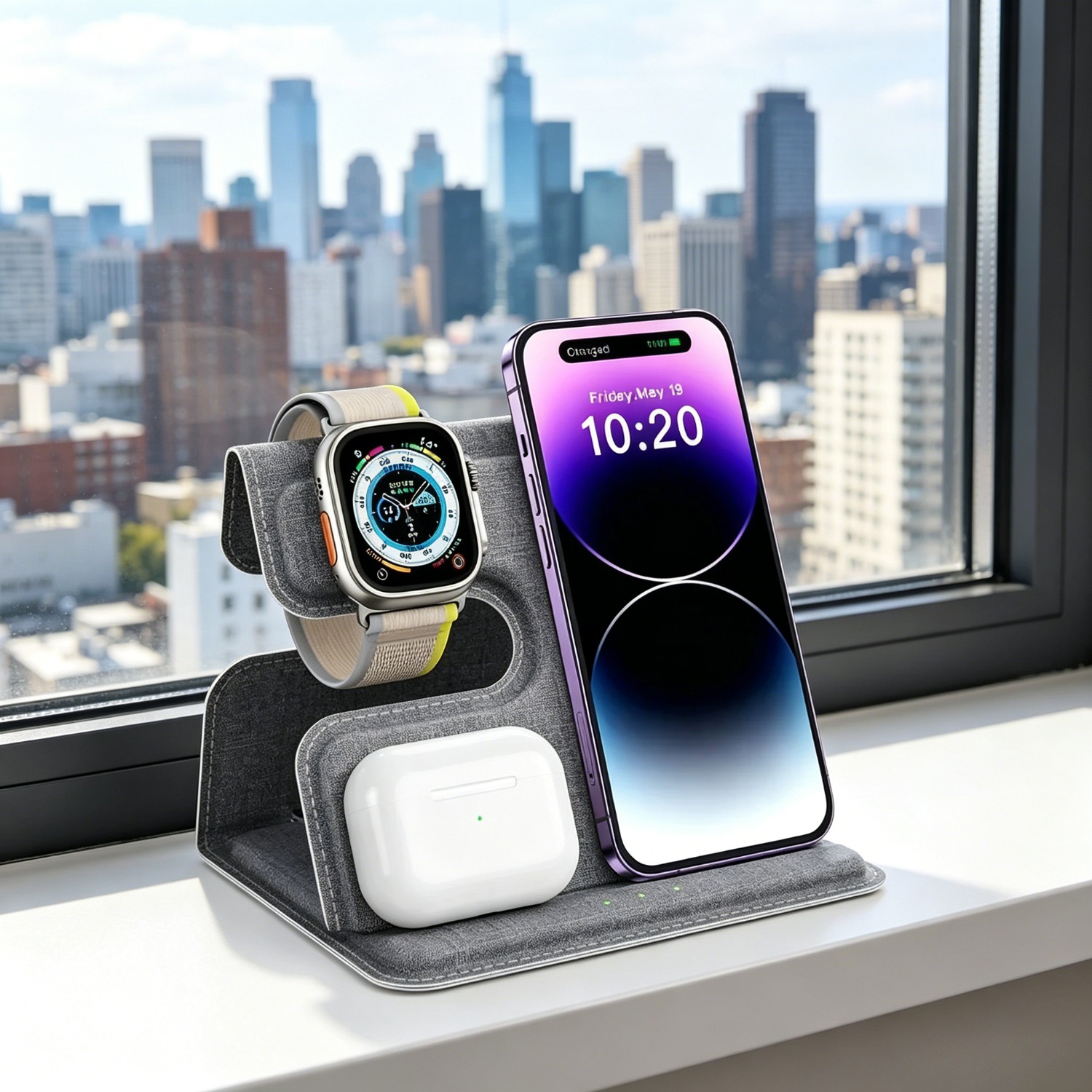 Wireless Charger Watch - Draadloos oplaadstation 3-in-1 voor iPhone 17