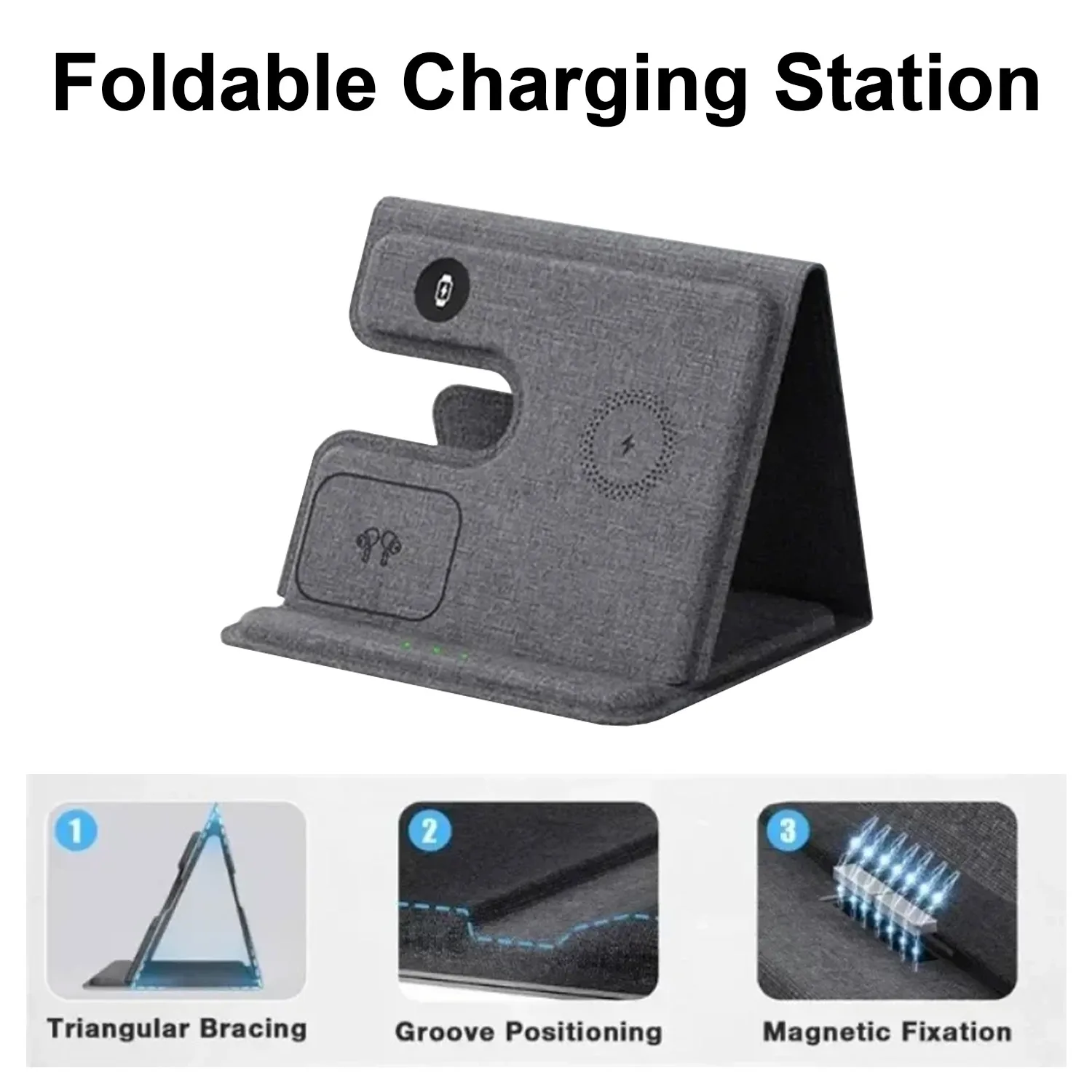 Draadloos oplaadstation 3-in-1 - Wireless Charger Watch recensie en prijs
