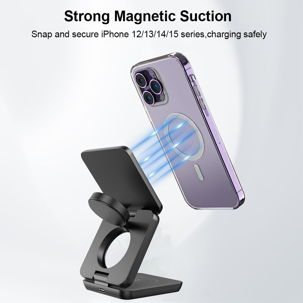 3-in-1 opvouwbare magnetische  - Wireless Charger Watch recensie en prijs