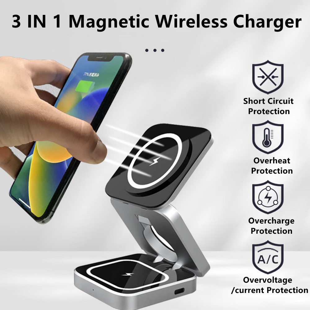Opvouwbare magnetische draadlo - Wireless Charger Watch recensie en prijs